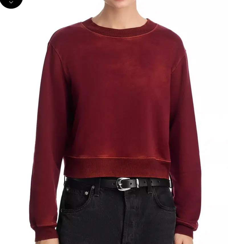 Women's Roma Crew Top In Vintage Red Wine 1
