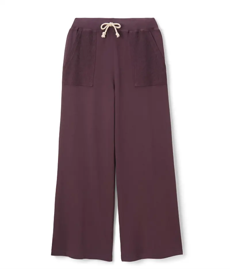 Women's Rosanna French Terry Reverse Pant In Plum 1