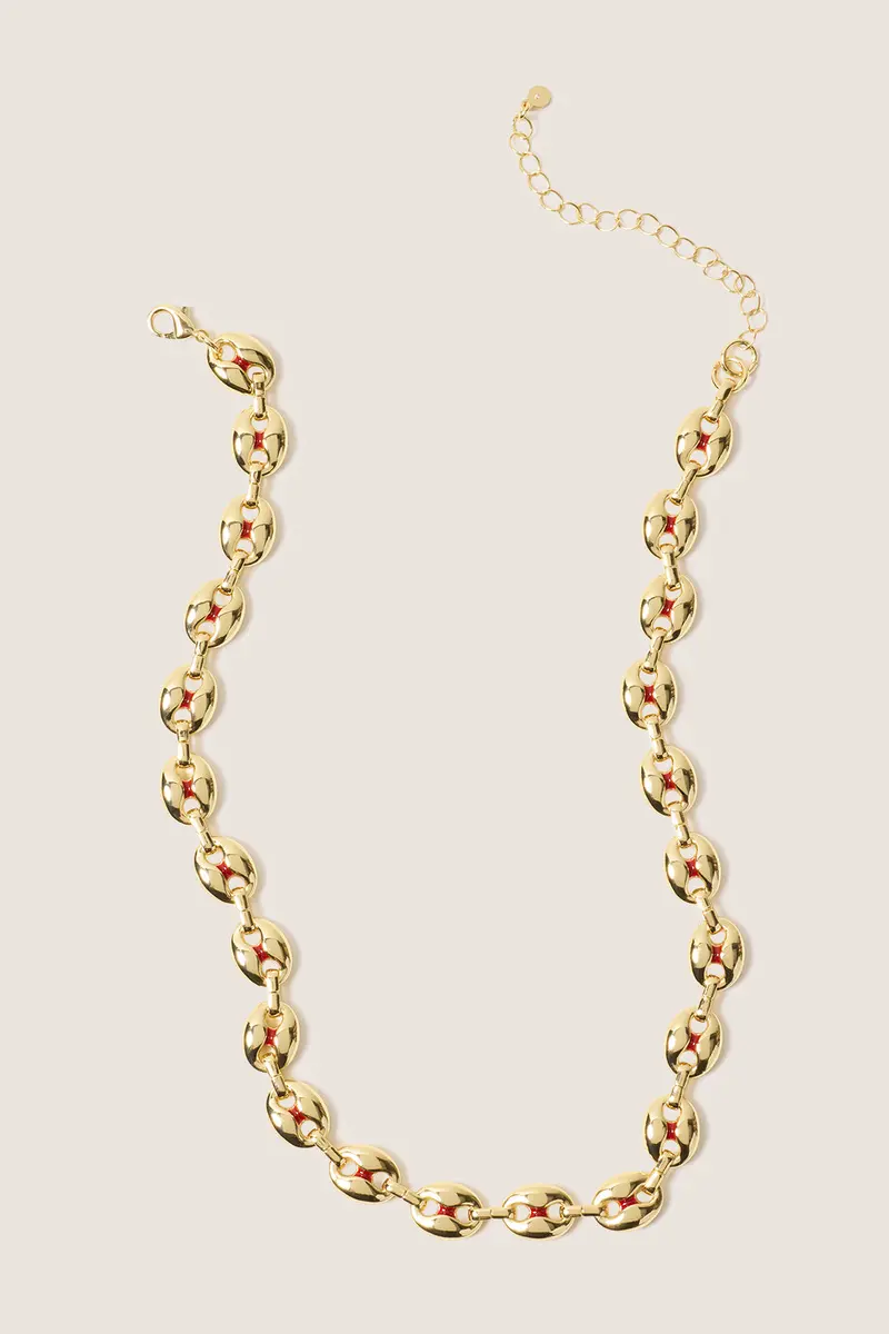 Women's Roxy Enamel Chain Necklace 1