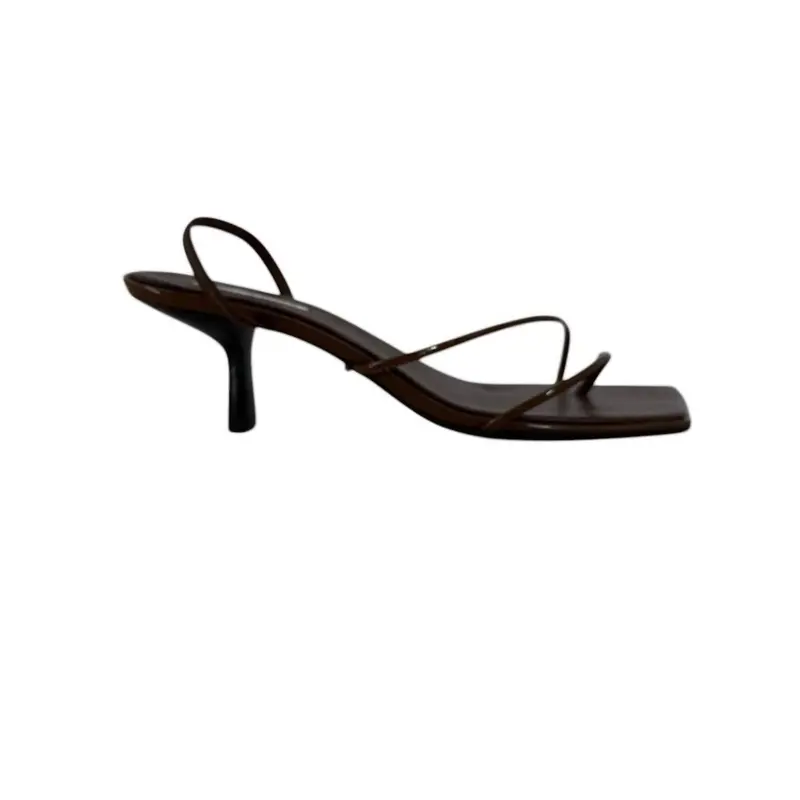 Women's Ruma Mocha Patent Leather Sandals In Black 1