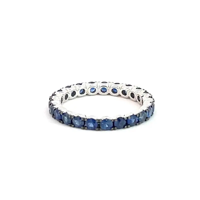 Women's Sapphire Stacking Ring In Blue & White Gold 1