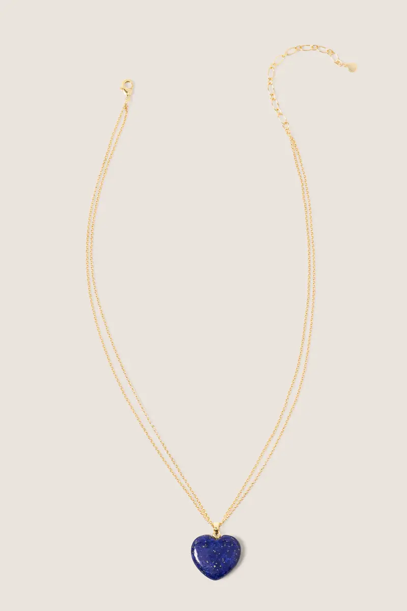 Women's Sarah Stone Heart Necklace 1