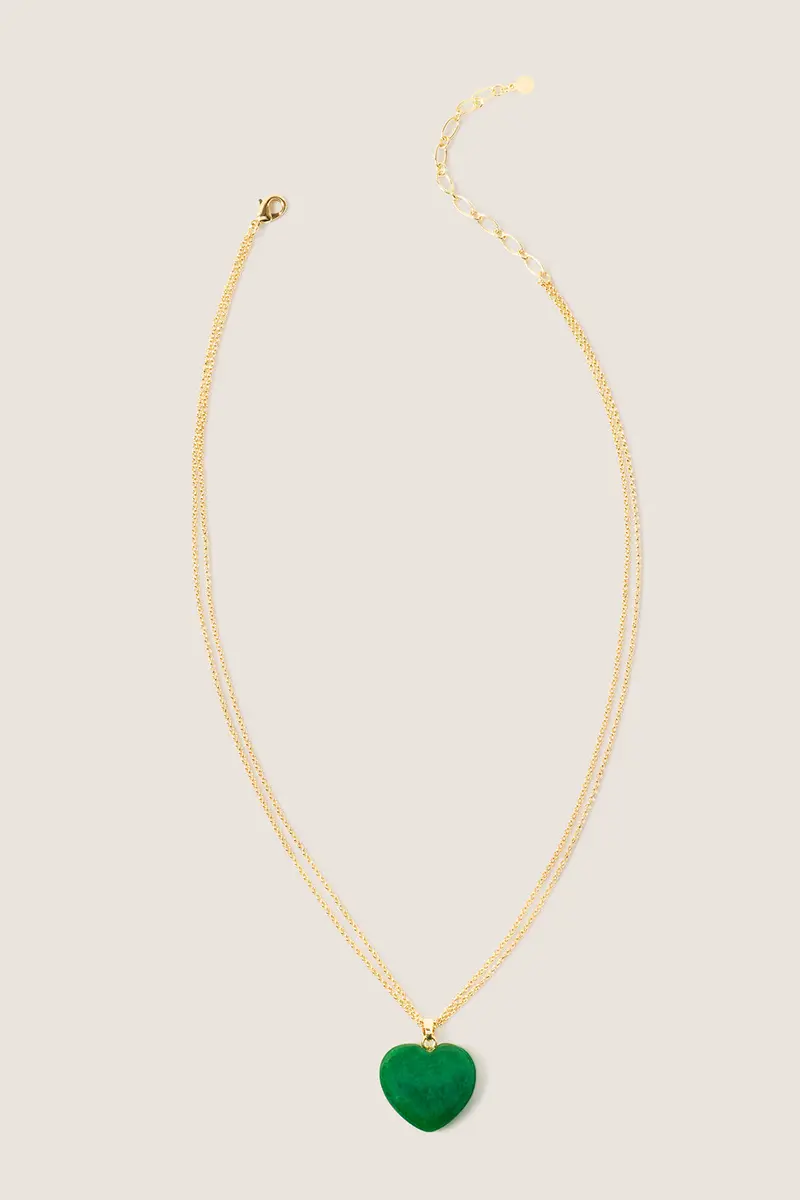 Women's Sarah Stone Heart Necklace 1