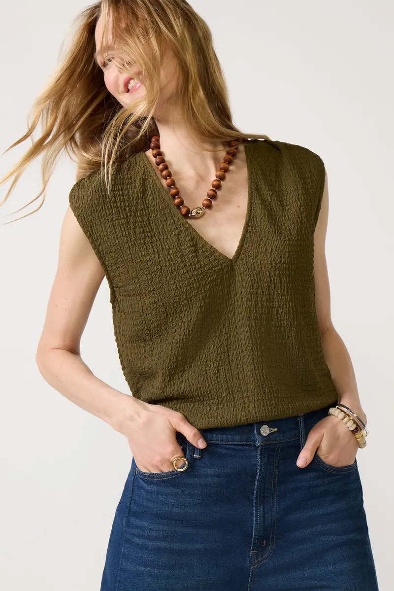 Women's Savanna Pucker Tie Back Top 1