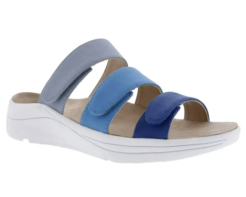 Women's Sawyer Faux Leather Sandals In Blue Combo 1