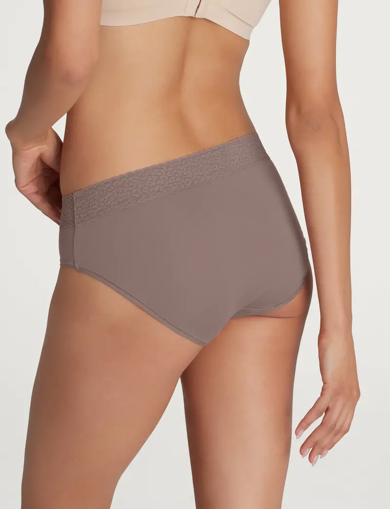 Women's Second Skin Brief, Lace Waist 1