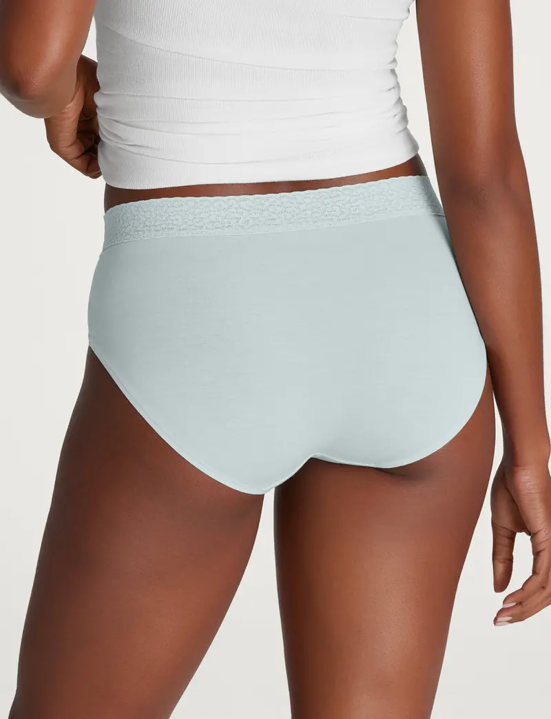 Women's Second Skin High Rise Brief, Lace Waist 1