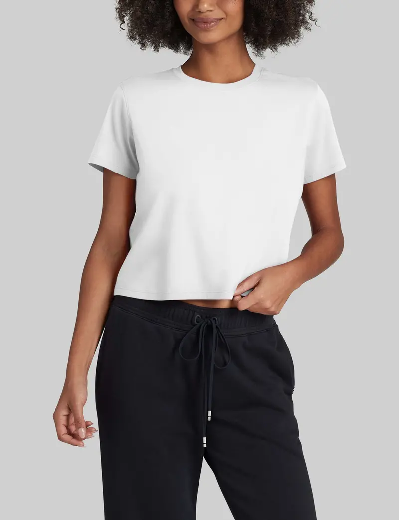 Women's Second Skin Not-Too-Cropped Crew Neck T-Shirt 1