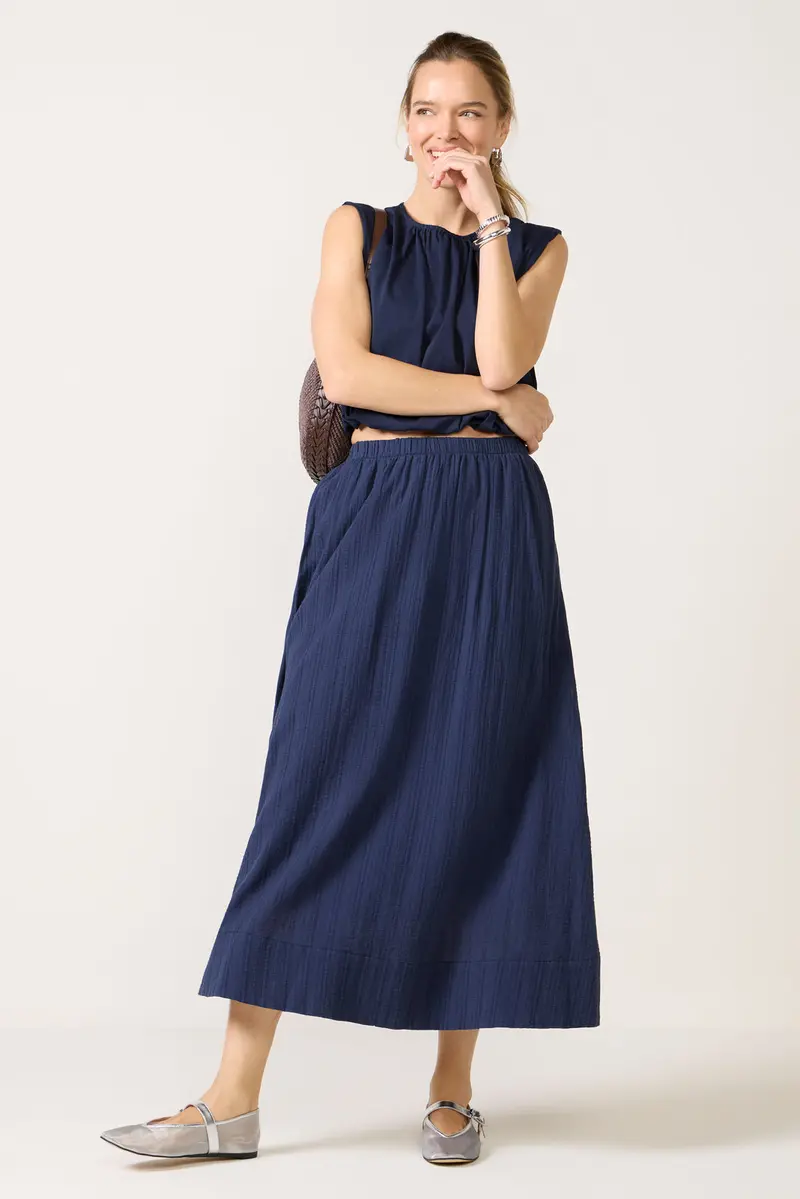 Women's Shadow Stripe Maxi Skirt 1