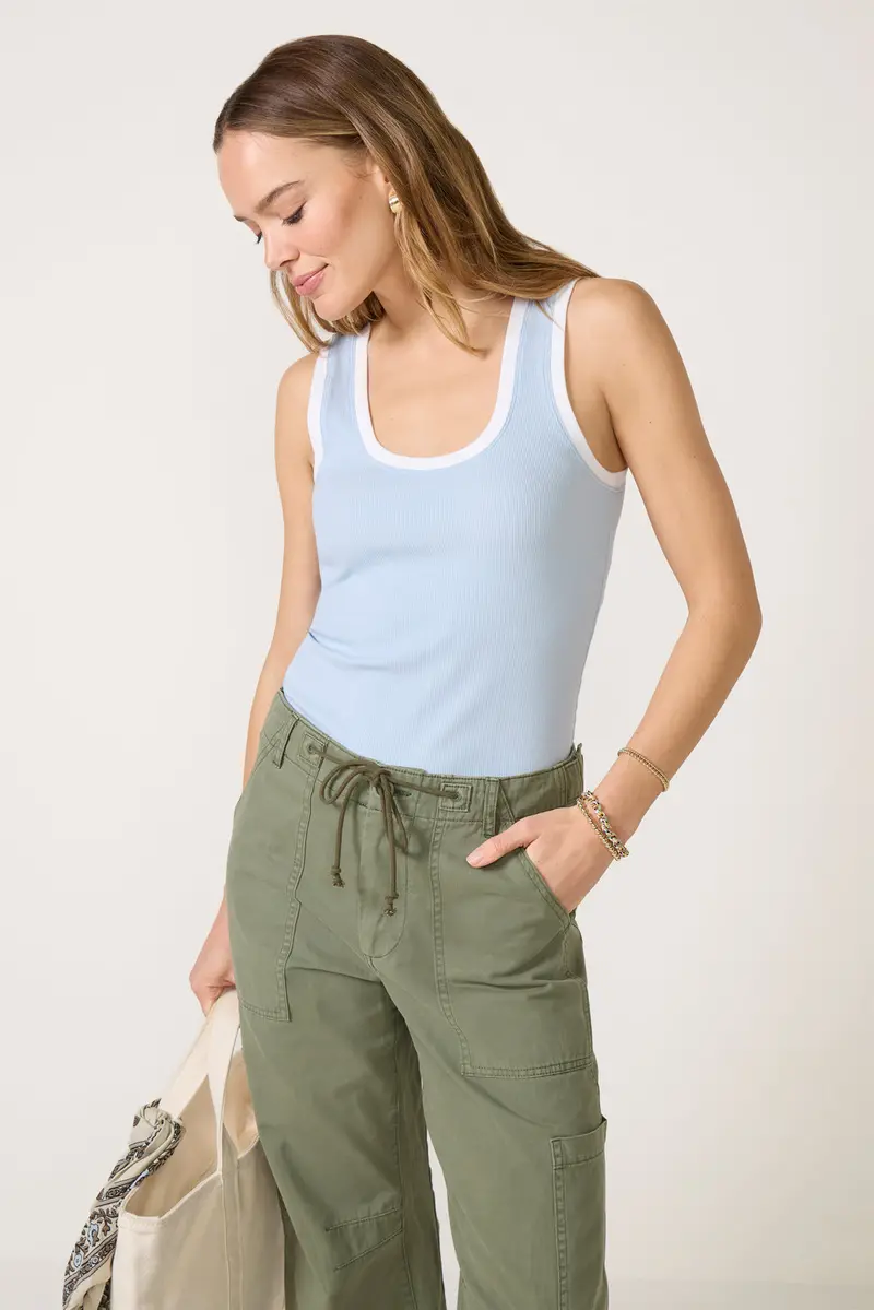 Women's Sirena Colorblocked Rib Tank Top 1