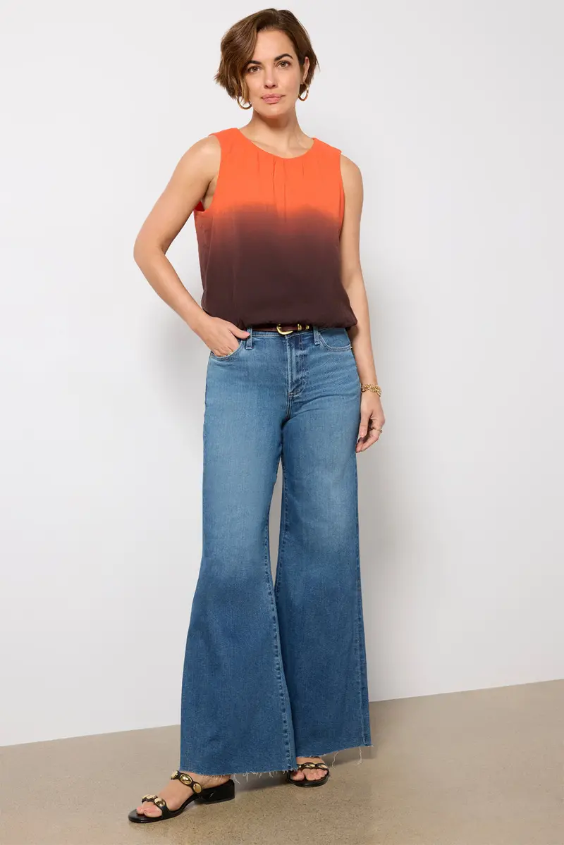 Women's Skye Dip Dye Bubble Top 1