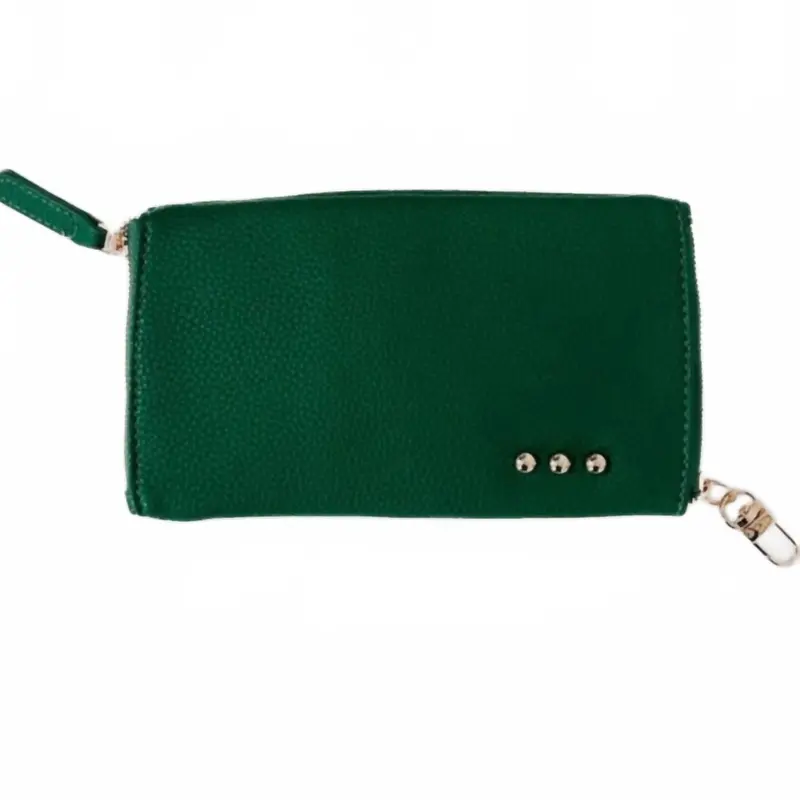 Women's Skyla 2-In-1 Glasses Case Holder In Emerald Green Vegan Leather 1