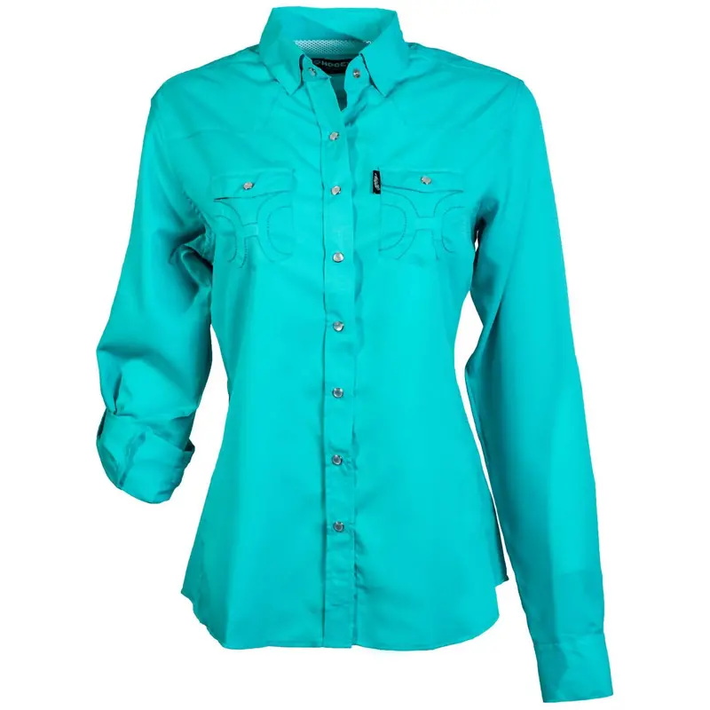 Women's Snap Shirt In Curaco Blue 1