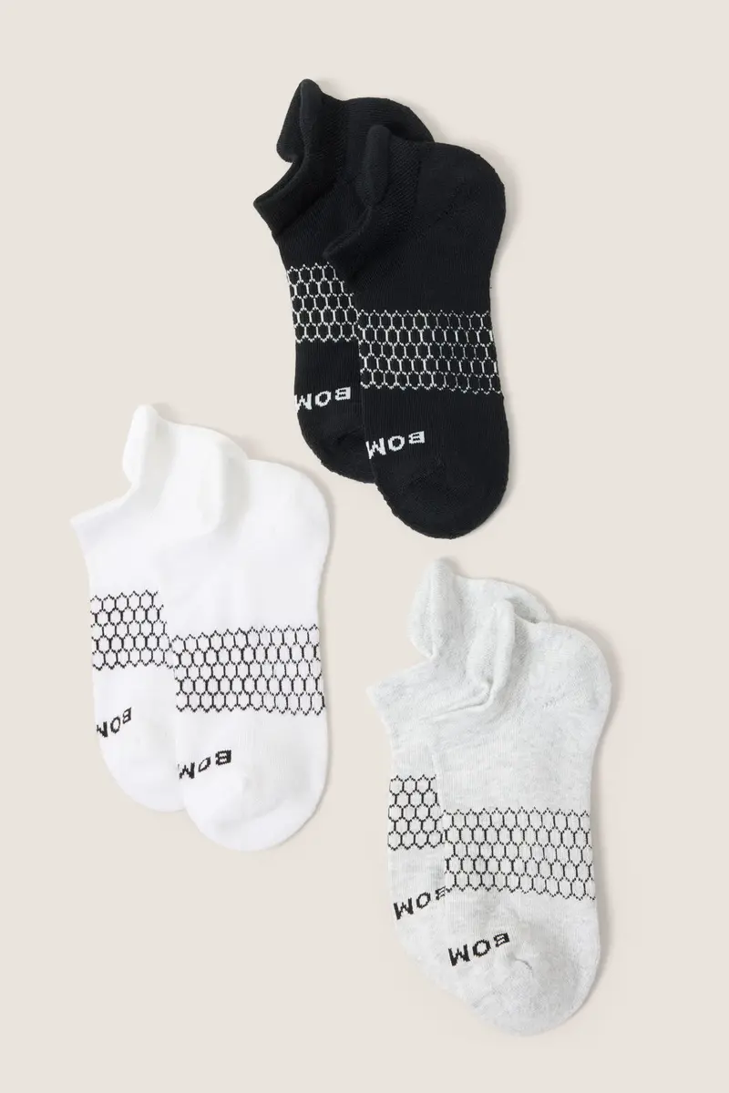 Women's Solid Cushioned Ankle Socks 3-Pack 1
