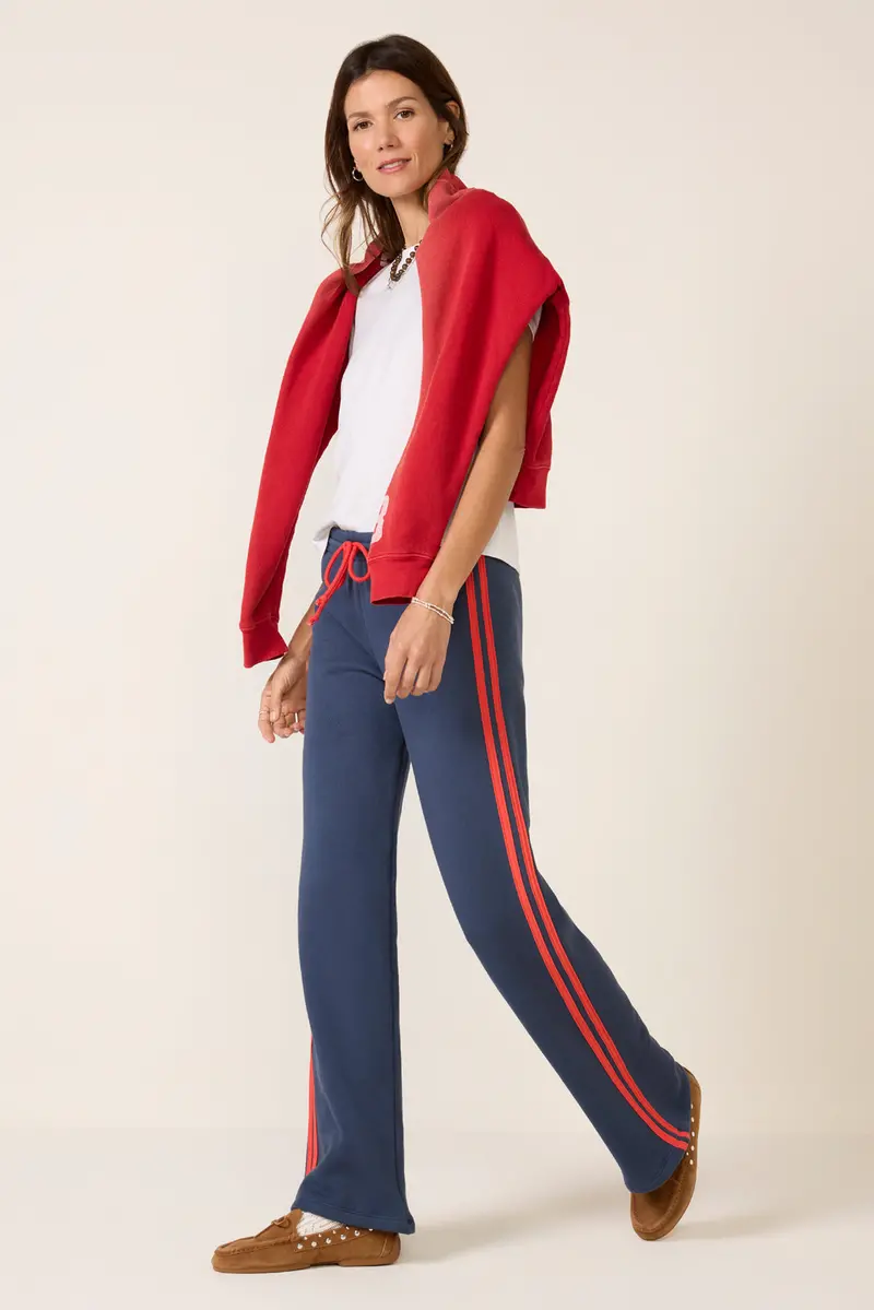 Women's Solid Wide Leg Track Pants 1