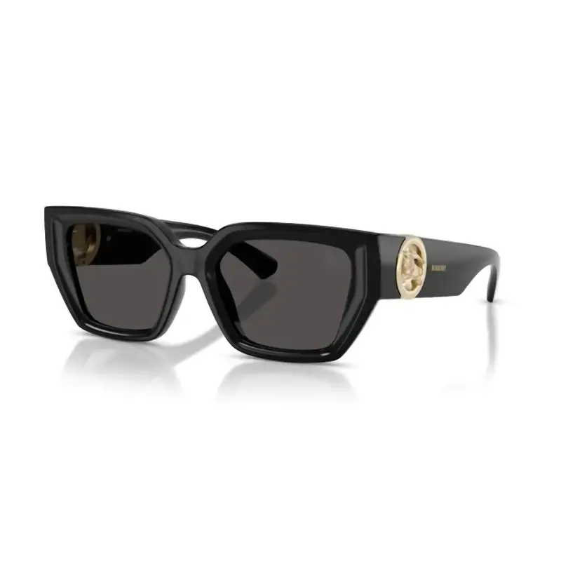 Women's Square Sunglasses In Black With Dark Grey 1