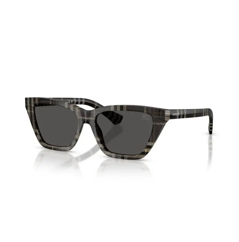 Women's Square Sunglasses In Grey Check 1
