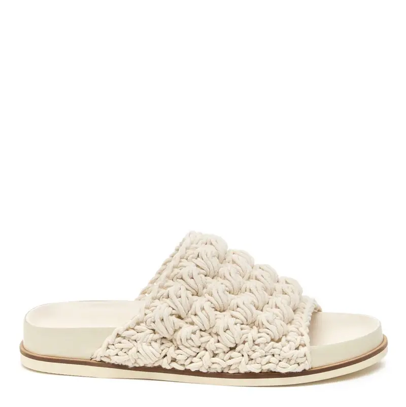 Women's Squish Crochet Raffia Mules In Shell Bubble 1