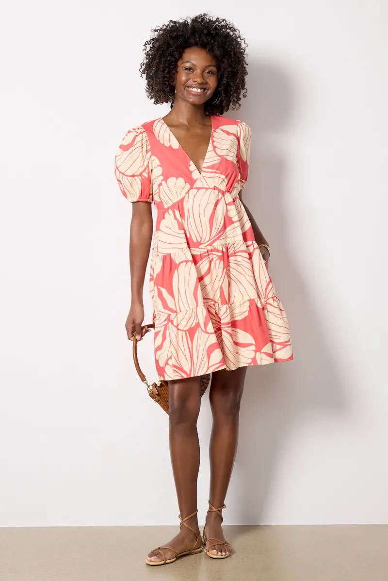 Women's Ss V Neck Mini Dress 1