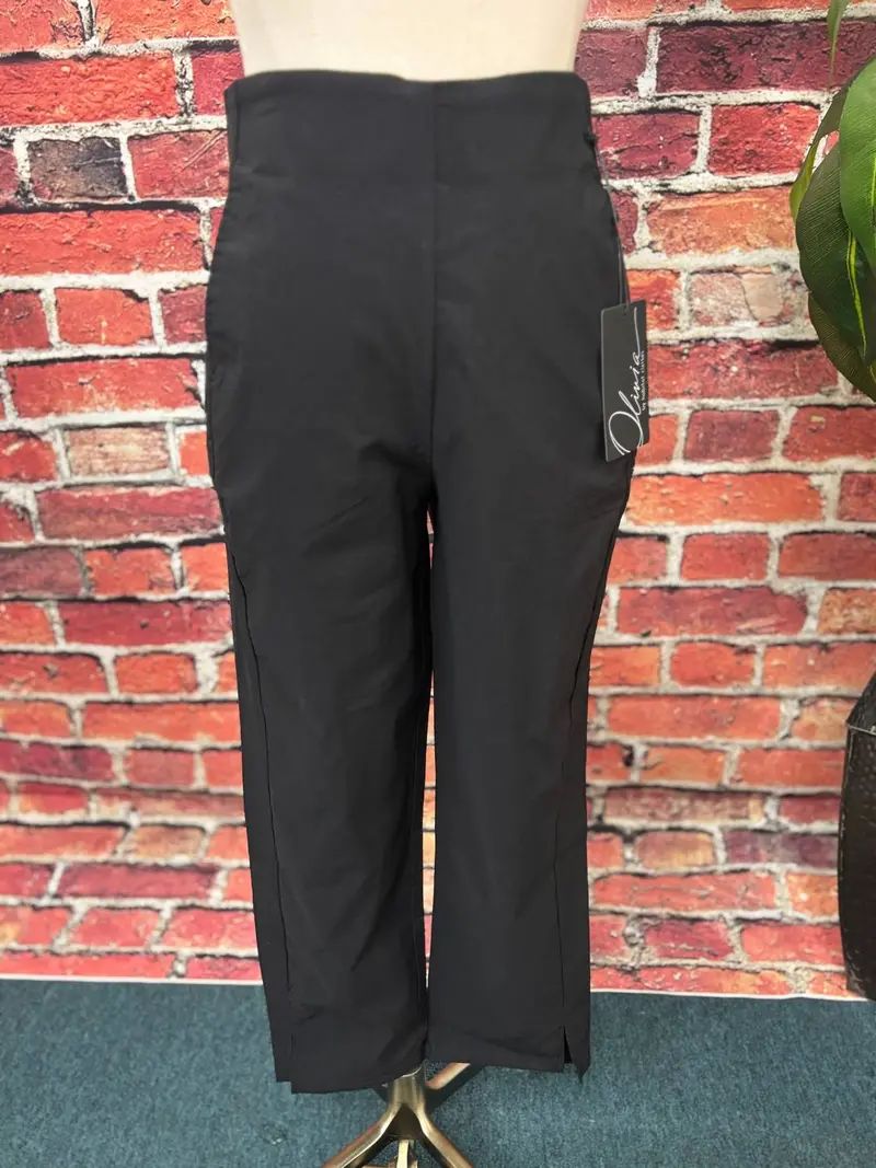 Women's Streamline Chic Pull-On Capri In Black 1