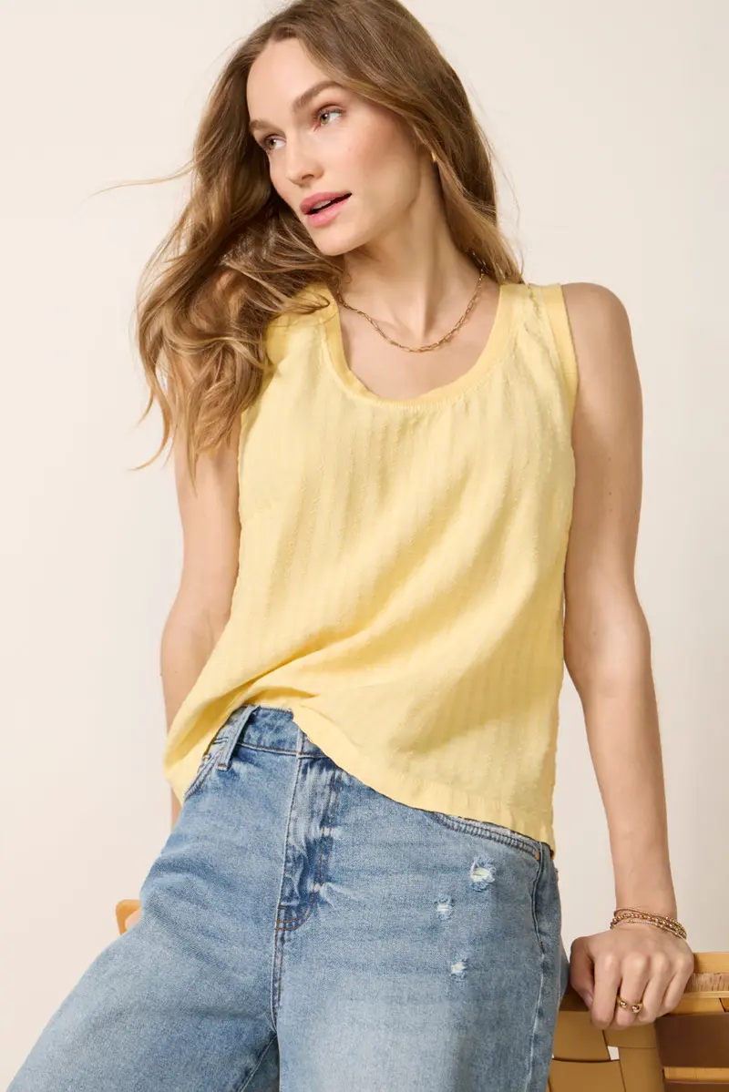 Women's Stripe Linen Tank Top 1