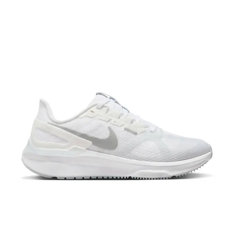 Women's Structure 25 Staility Running Shoes In White/Metallic Silver 1