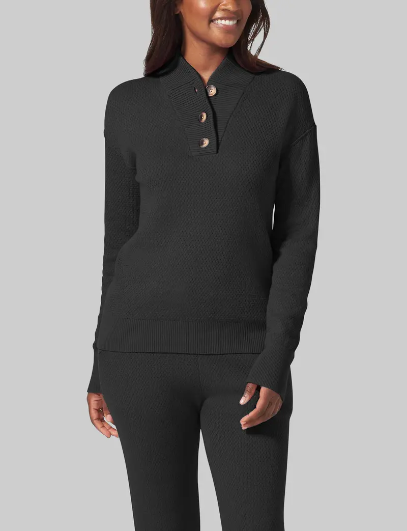 Women's Sweater Lounge Henley Shirts 1