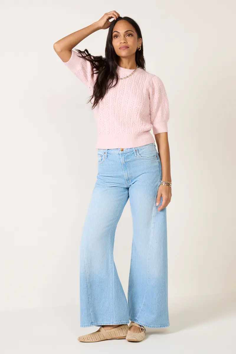 Women's The Lemon Twist Sneak Wide Leg Jean 1