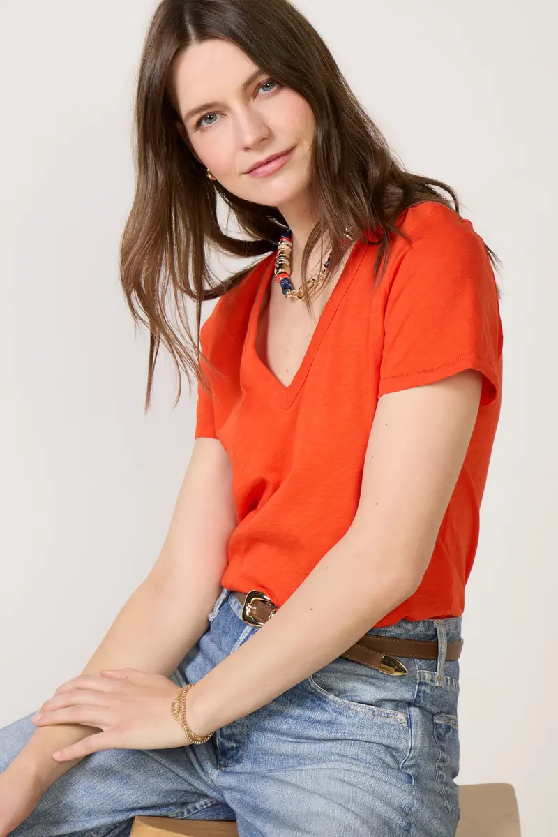 Women's The Slub Vee T-Shirt 1