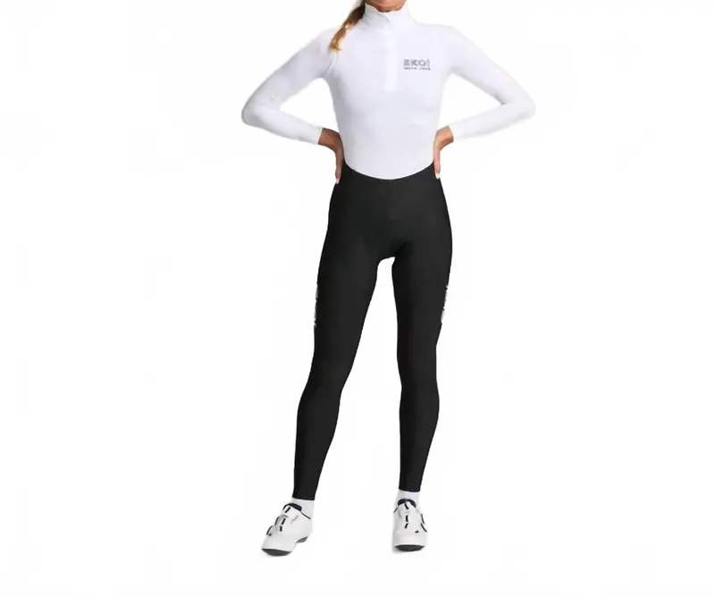 Women’S Thermal Gel Padded Cycling Pants In Black 1