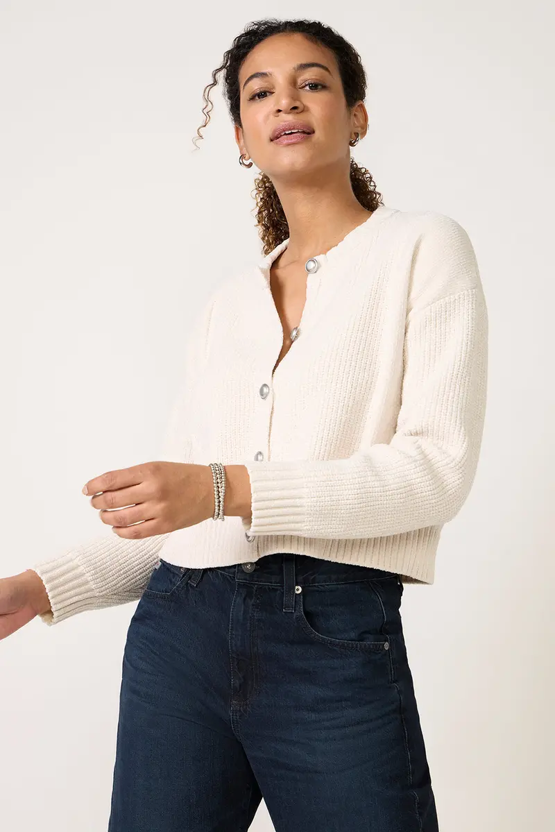Women's Tori Chenille Crew Cardigan 1