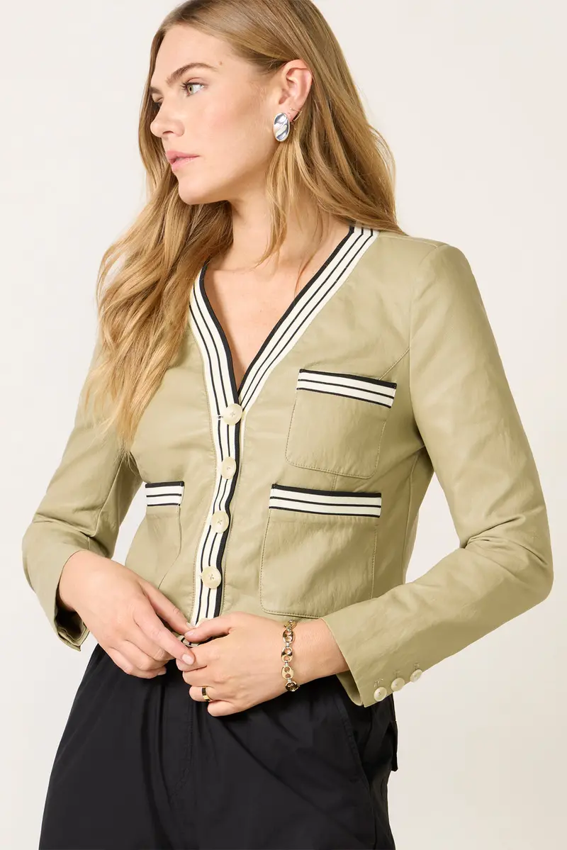 Women's Torrence Collarless Varsity Blazer 1
