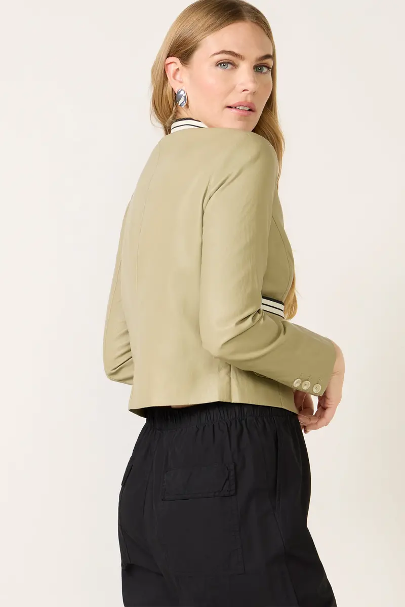 Women's Torrence Collarless Varsity Blazer 4