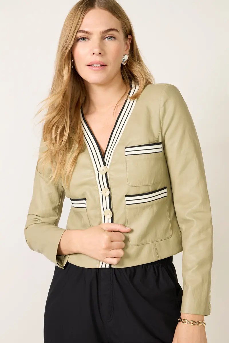 Women's Torrence Collarless Varsity Blazer 5