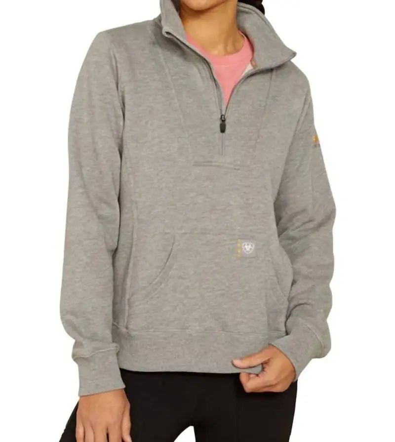 Women's Traverse Funnel Neck Sweatshirt In Heather Grey 1