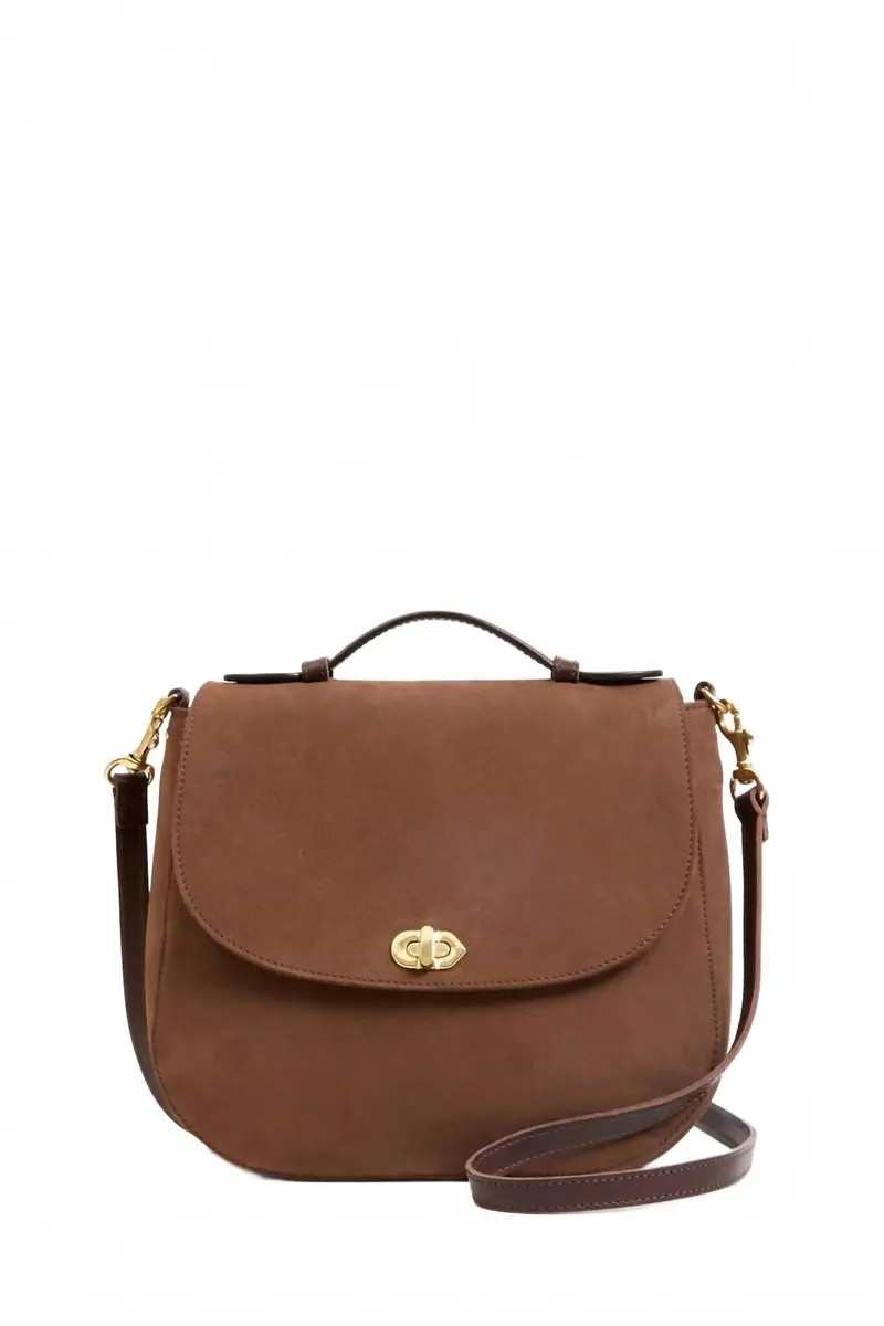 Women's Turnlock Louis With Top Handle Bag In Chocolate 1