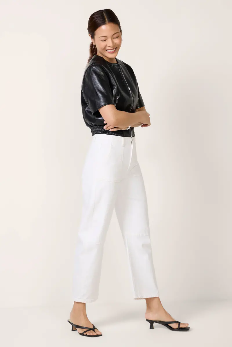 Women's Utility Soft Barrel Clean Hem Jeans 1