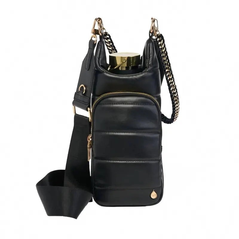 Women's Vegan Leather Hydrobag With Strap Bundle In Black 1