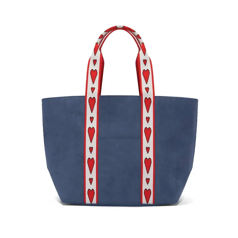 Women's Velveteen Love Tote Bag In Multi 2