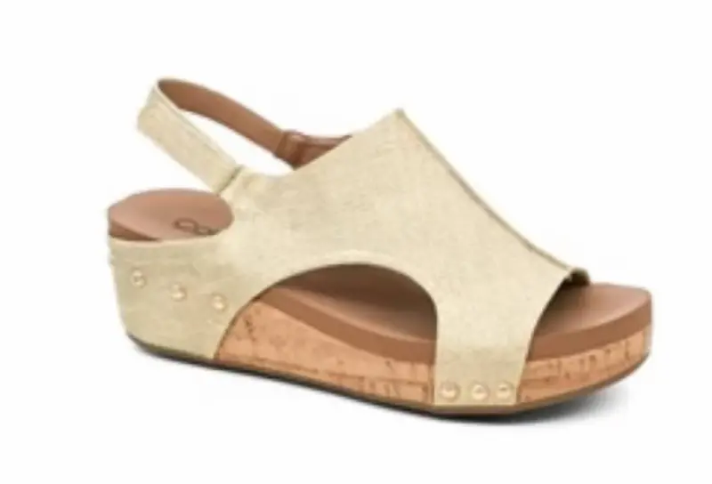 Women's Volta 2 Wedge Sandals In Washed Gold 1