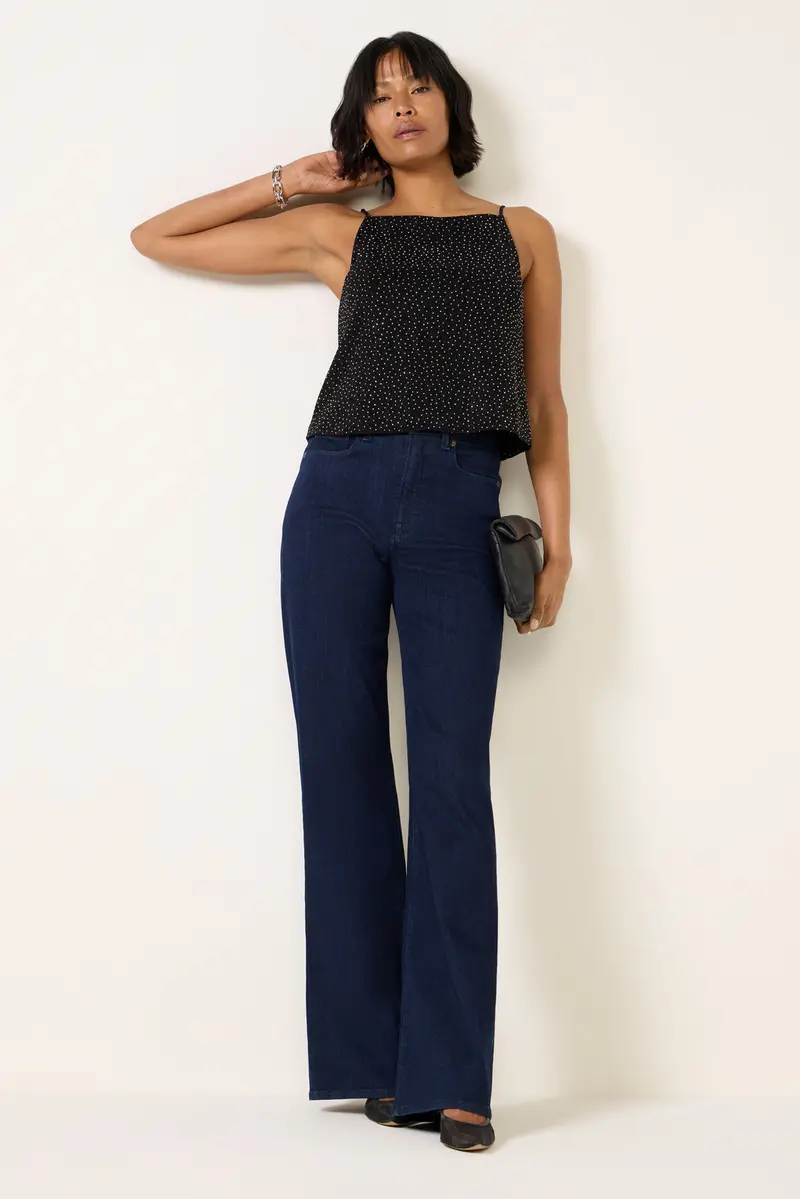 Women's Waist Palazzo Wide Leg Jean 1