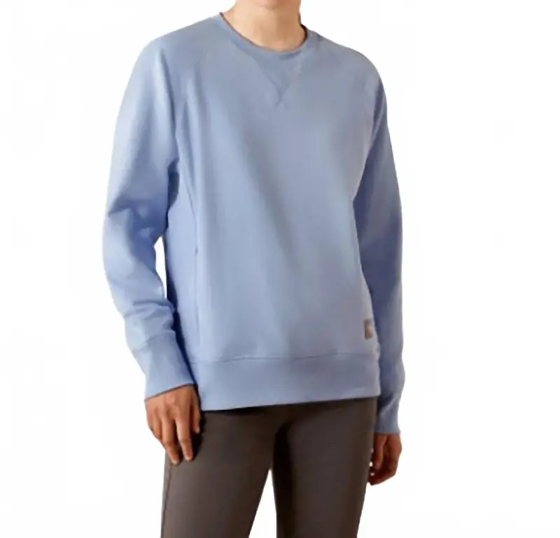 Women's Workman Washed Fleece Sweatshirt In Lavender 1