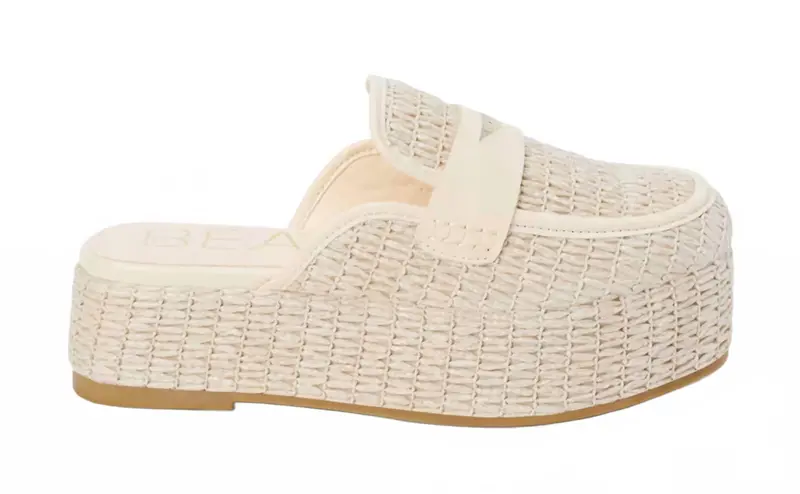 Women's Wren Platform Loafer Mules In Natural 1