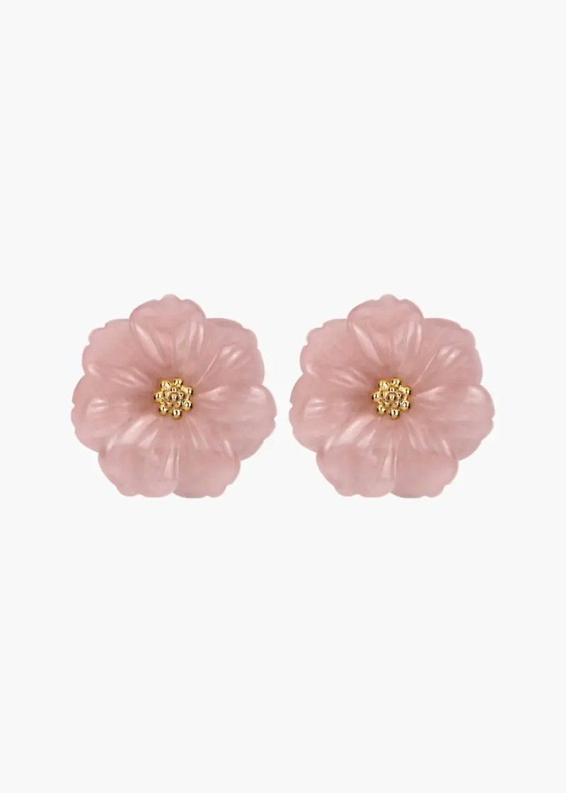 Women's Wynne Earrings In Rose Quartz 1