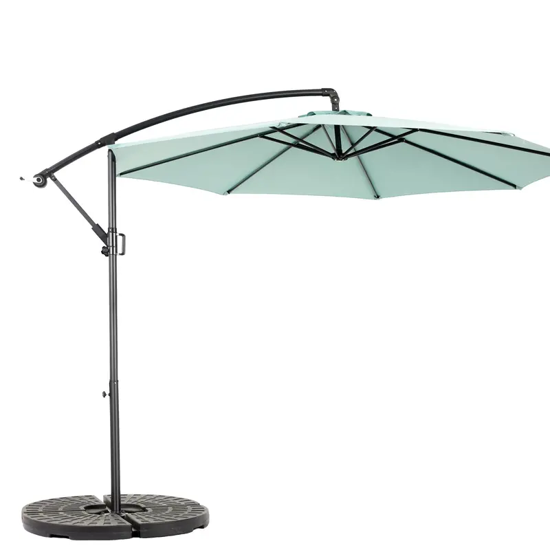 Wow Pioneer 10 Foot Offset Hanging Market Patio Umbrella 1