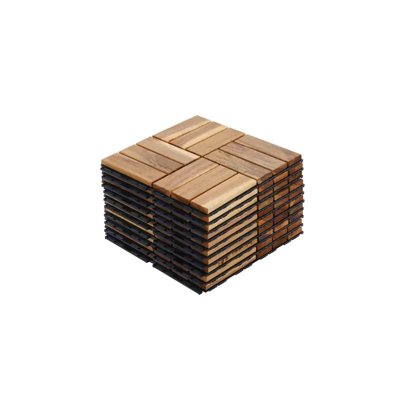 Wow Pioneer 10 Pack Interlocking Square Deck Tiles For Outdoor Flooring 1