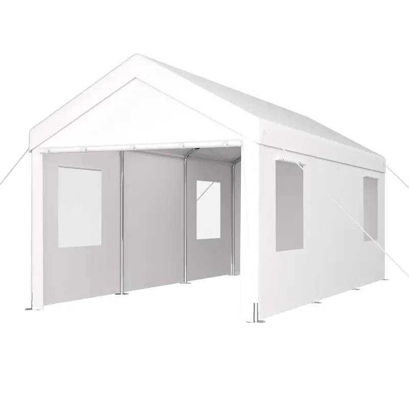 Wow Pioneer 10' X 20' Portable Carport Garage Canopy For Outdoor Storage Use 1