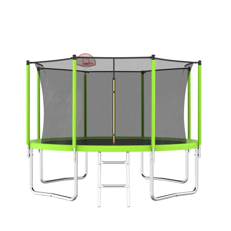 Wow Pioneer 12Ft Recreational Trampoline For Kids & Adults With Basketball Hoop 1