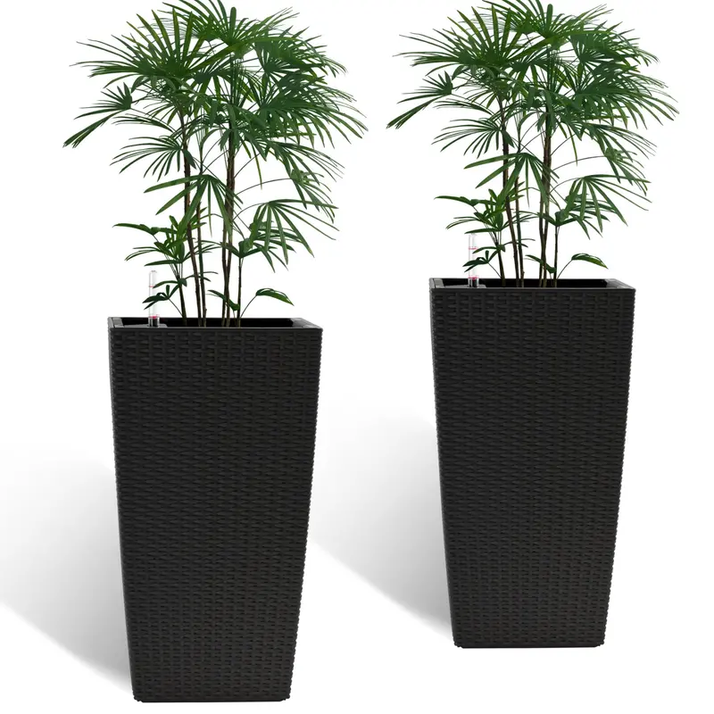 Wow Pioneer 2-Pack Square Planters Ideal For All Indoor And Outdoor Planting Needs 1