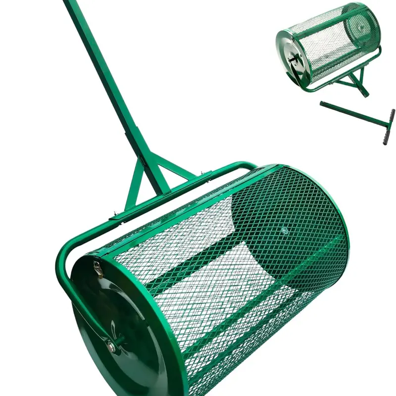 Wow Pioneer 24 Inch Compost Peat Moss Spreader Roller For Lawn And Garden Care 1